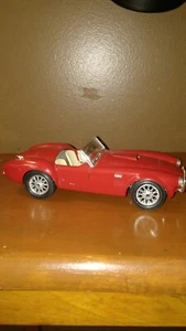 Vintage 80's Burago Red Shelby Cobra 427 Die Cast Model Toy Car Made In Italy - Picture 1 of 9