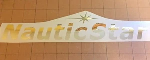 Nautic Star Boats LARGE Chrome Decal Sticker Emblem Yacht Skipper Fishing skiing - Picture 1 of 2