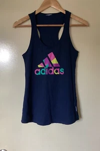 GIRLS ADIDAS BLUE TANK/SINGLET SIZE 13-14YR - Picture 1 of 4