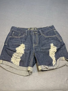 Rue 21 casual Shorts women’s 7/8 blue cotton polyester - Picture 1 of 20