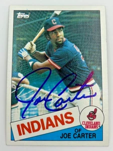 Tarjeta de novato Topps 1985 autografiada por Joe Carter - Imagen 1 de 2