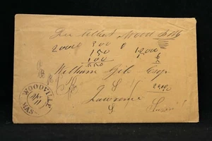 Massachusetts: Woodville 1851 Stampless Cover + Letter, Postmaster Free - Picture 1 of 4