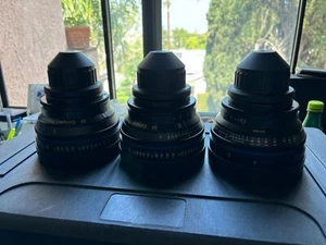 Zeiss CP.2 28mm, 50mm, 85mm – f2.1, PL Mount, Metric – Collimated and Cleaned - Picture 1 of 14