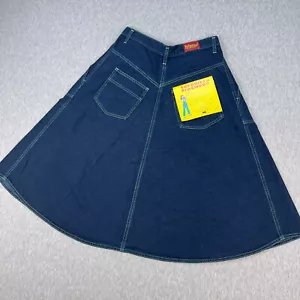 Freddies Of Pinewood Denim Jeans Skirt Womens 32R (US 12) Blue 1950s Retro NEW - Picture 1 of 13