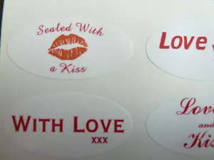 Con etiquetas de sello de amor, para sobres, regalos, tarjetas LOVE 12 - Imagen 1 de 2