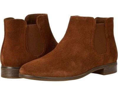 Botas Chelsea Clarks Trish de gamuza nuevas sin caja, caoba, talla 7,5 Foto 1 de 4