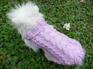 XXS handmade knit dog sweater 7"x 7" - Picture 1 of 1