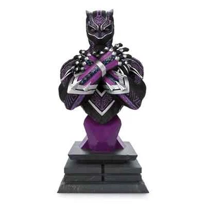 Marvel Black Panther Collectible Statue - World of Wakanda Vibranium Bust Disney - Bild 1 von 5