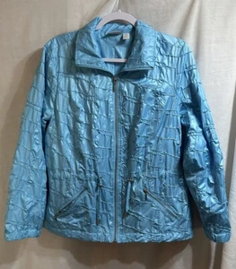 Zenergy Chicos Gr. 2 Aqua Patchwork Look Stitch Zip Front Active Jacke - Bild 1 von 6