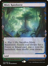 Magic MTG Zendikar Rising Expedition Misty Rainforest FOIL - NEAR MINT (NM)