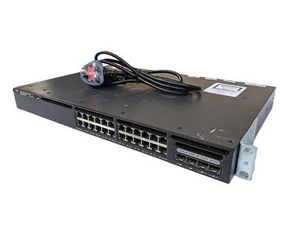 Cisco WS-C3650-24PDM-S 24-Port 1GbE 2x1G & 2x10G Uplink PoE+ IP BASE+Rack Mount - Picture 1 of 6