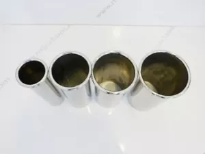 Tubo de cola de escape punta de acero inoxidable única enrollada en labio atornillado soldadura - Imagen 1 de 3