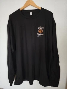 Tito’s Handmade Vodka Austin Texas Size 2XL Men’s Black Long Sleeve T-Shirt New - Picture 1 of 2