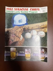 VINTAGE 1982 SYRACUSE CHIEFS BASEBALL SCOREBOOK PROGRAM MANCAVE - Picture 1 of 5
