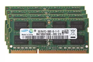 For Samsung DDR3 8 GB 4x 2 GB PC3-10600 1333MHz 204Pin SODIMM Laptop Memory RAM - Picture 1 of 6