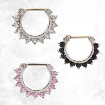 Septum Clicker 16g Joyería Corporal Cartílago Tabique con 11 Joyas Foto 1 de 4