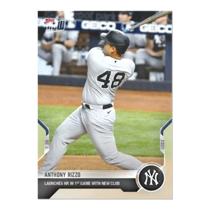2021 TOPPS NOW CARD NEW YORK YANKEES ANTHONY RIZZO #584 LAUNCHES HR IN 1st GAME - Picture 1 of 1