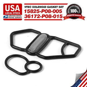 VTEC Solenoid Gasket Upper+Lower 36172-P08-015 15825-P08-005 Kit for Honda Civic - Picture 1 of 7
