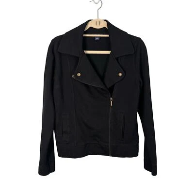 Chaqueta CHAPS Mujer M Moto Motociclista Cremallera Viaje Cuello Manga Larga Algodón Negra Foto 1 de 4