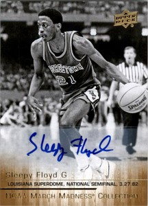 2014-15 Upper Deck March Madness Collection Gold Foil AUTO #SF1 Sleepy Floyd SP