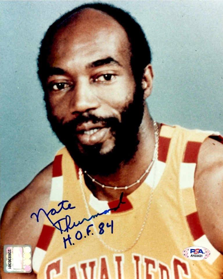 Nate Thurmond signed inscribed 8x10 photo NBA Cleveland Cavaliers PSA COA - Image 1 of 1