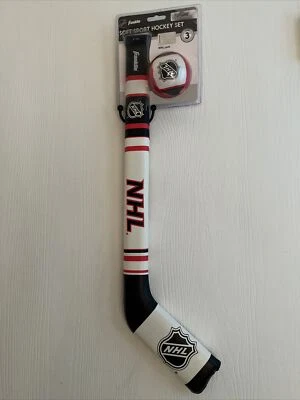 全新带盒 富兰克林体育 NHL 软运动儿童曲棍球棒和球套装 3 年以上 — 第 1/4 张图片