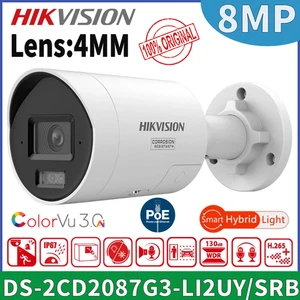 Hikvision DS-2CD2087G3-LI2UY/SRB 4K 8MP ColorVu PoE 2-Way Audio IP Camera 4MM - Picture 1 of 11