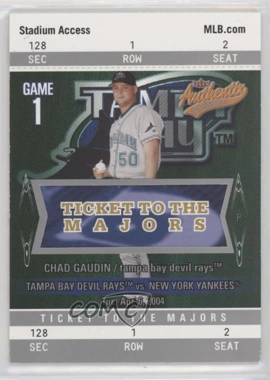 2004 Fleer Authentix Ticket to the Majors /999 Chad Gaudin #102 - Image 1 of 2