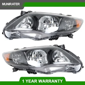 Left+Right Side Headlight Headlamps Assembly Halogen For 2011-13 Toyota Corolla - Picture 1 of 12