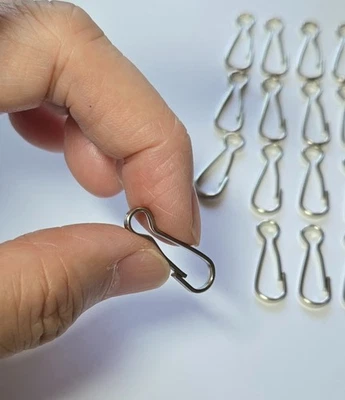 Snap Hook Key Chain DIY Craft silver tone 0.80" 50 pcs - Image 1 of 4