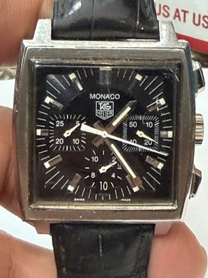 CRONÓGRAFO PARA HOMBRE TAG HEUER MONACO 38 MM ACERO INOXIDABLE SUIZO AUTOMÁTICO Foto 1 de 4