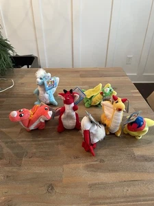 Peluche vintage 1996 1997 Bean Bag Pebble Pets coda di drago giocattolo imperiale nuovo con etichette - Foto 1 di 23