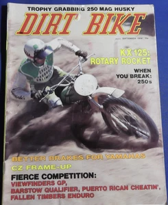 DIRT BIKE MAGAZINE-SEPT 1974  KAW KX125  HUSKY 250CR  VIEWFINDERS GP  VINTAGE - Bild 1 von 5