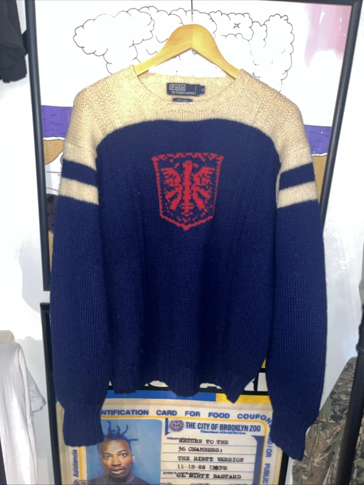 1997 Polo Ralph Lauren свитер снег пляж стадион M - Изображение 1 из 3