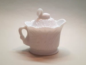 Milk Glass - Swan Oval Lidded Pitcher by Westmoreland - Picture 1 of 5