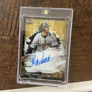2024 Topps Finest - Finest Autographs Jorge Posada #FA-JP Gold Refractor /50... - Picture 1 of 2