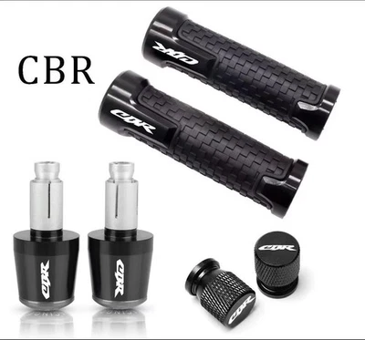 Black-For HONDA CBR954RR 929RR Motorcycle Handlebar Grips Bar End Cap Tire Valve - Image 1 of 4