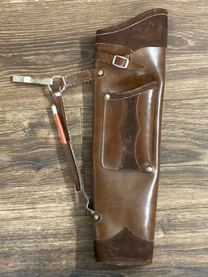 DE COLECCIÓN NEET TIRO CON ARCO CADERA CARCAJ LATERAL CUERO VEGANO PLÁSTICO CREMALLERA BOLSA RIBETE DE CUERO Foto 1 de 4