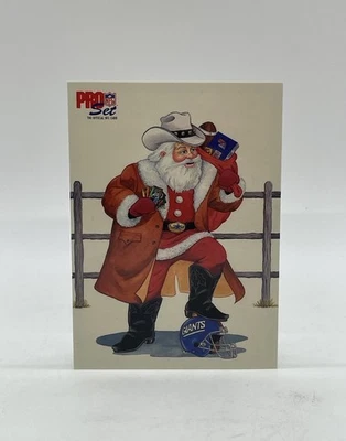 1992 Pro Set Spirit Of The Season Santa Claus New York Giants - Image 1 of 4