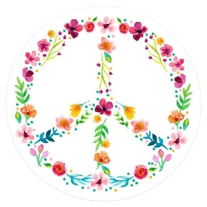  Peace Aufkleber - Hippie Blumen Autoaufkleber für Autos & Fenster Peace (1er Pack) - Bild 1 von 7