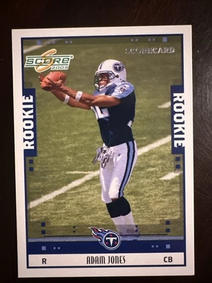 ADAM PACMAN JONES 2005 Score SCORECARD Rookie RC Numbered #d 11/599 !! RARE !! - Image 1 of 2