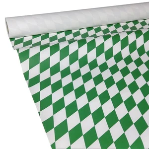 50m x 1,15m Raute grün-weiß JUNOPAX Papiertischdecke Karo Vichy kariert nassfest - Bild 1 von 8