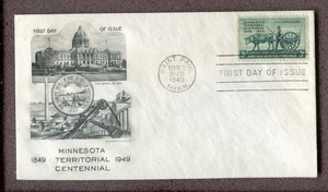 Scott No.  981  - First Day of Issue - Minnesota Territorial Centennial - Picture 1 of 2