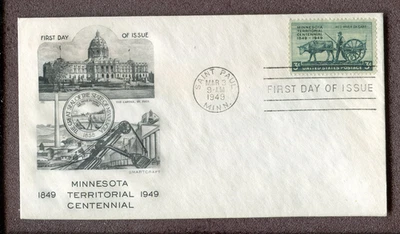 Scott No.  981  - First Day of Issue - Minnesota Territorial Centennial - Image 1 of 2