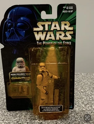 Star Wars El Poder de la Fuerza Stormtrooper con Daño de Batalla y Rifle Bláster Foto 1 de 3