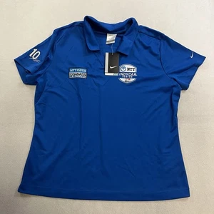 Nike Indy Car Series NTT Ganassi Polo Shirt Women’s XXL Blue Golf Indy Car NWT - Picture 1 of 14