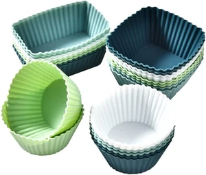 Dtzzou Silicone Cupcake Baking Cups 24 Pack Reusable & Non-Stick Muffin Cupca... - Picture 1 of 11