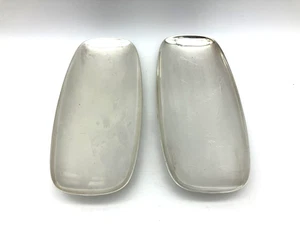 2 vassoi piatti vintage ovali in argento 9 1/4" x 4 1/8" x 1" - Foto 1 di 6