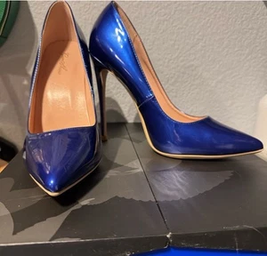 Women Patent Leather Stiletto Sexy Pumps Pointed Toe High Heels Wedding Shoes - Picture 1 of 8