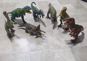Schleich Battat Mojo Jurassic Park Mixed Brand Dinosaur Lot Of 7 - Picture 1 of 4